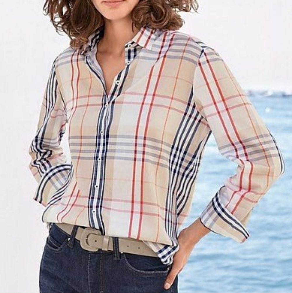 Eterna | Button-down Shirt with Check Pattern